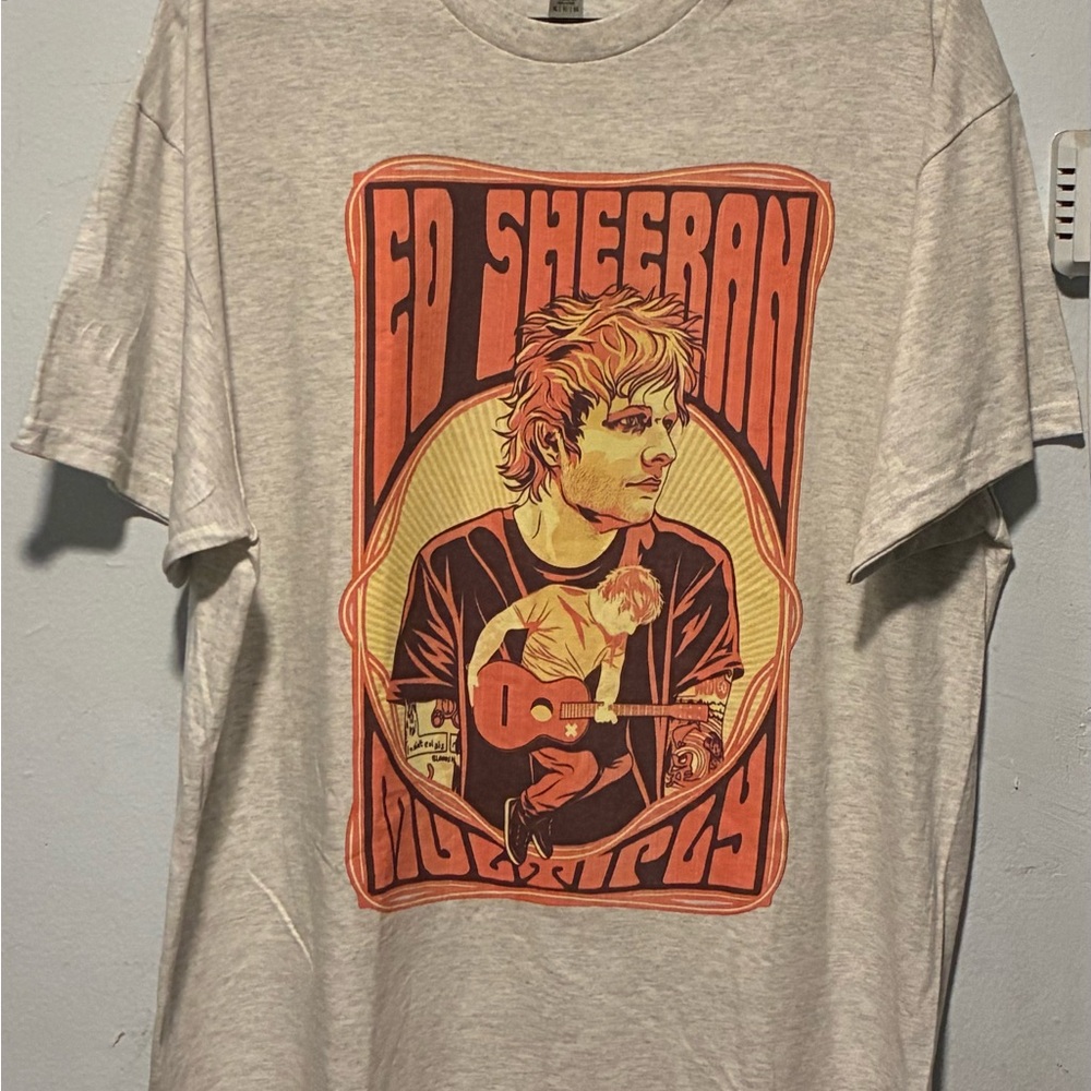 Gildan Gray Tee with Vibrant Orange Graphic